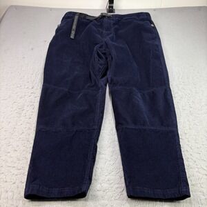 Sergio Tacchino Corduroy Pants Mens 2XL‎ Blue Belted Tapered Stretch Casual